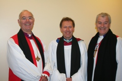 Dean Mann with the Archbishops of Armagh and Dublin.